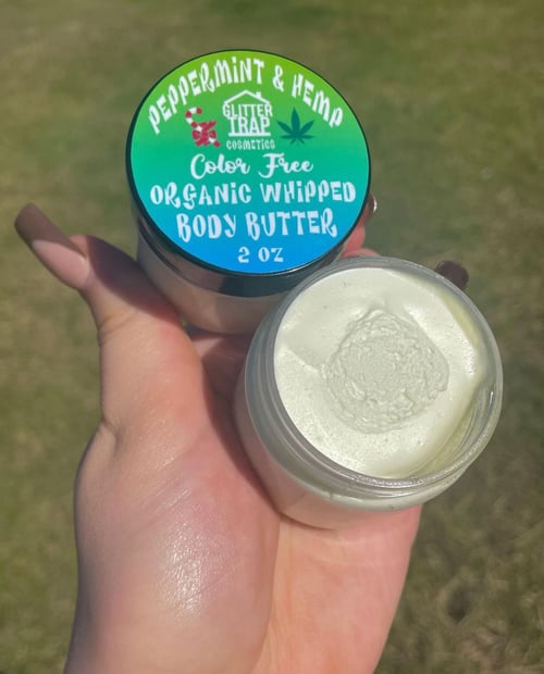 Image of Peppermint & Hemp🌿 Color Free💧 Organic Whipped Body Butter🧈