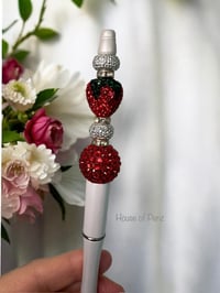 Image 1 of Rhinestone Strawberry Pen