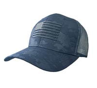 Image 1 of USA Flag - Blue Camo / Blue Mesh Snapback