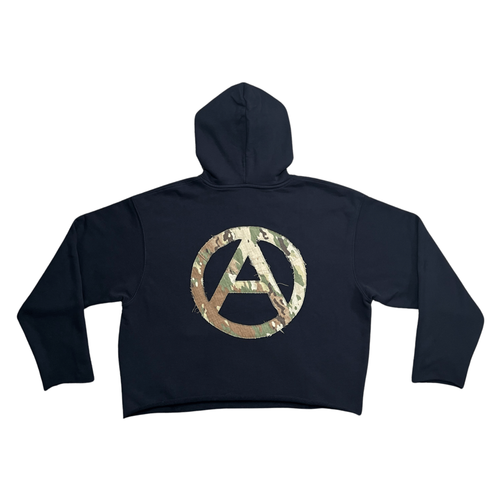 Internet Anarchy Raw Hem Camo Hoodie