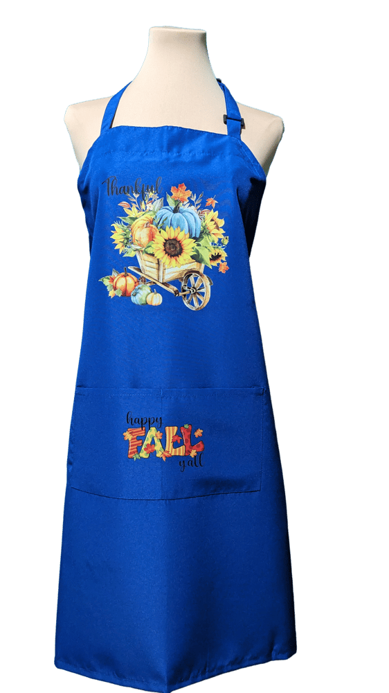 Image of Thankful Fall Apron (blue)