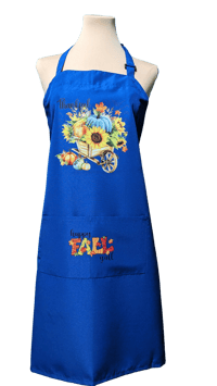 Image 1 of Thankful Fall Apron (blue)