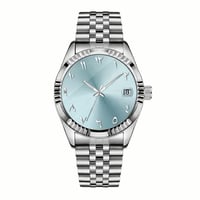 Image 1 of MENS SILVER DELUXE STAINLESS STEEL WATCH