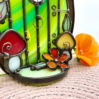 Image 4 of Green Fairy Door Candle Holder 
