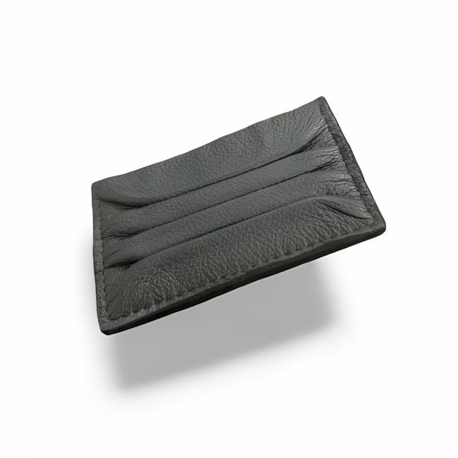 Creased Leather Card Holder