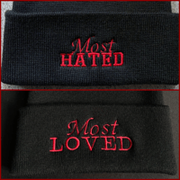 Image 1 of "Most HATED" or "Most LOVED" Beanies (Color options in drop down menu)