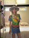 1960s hand dyed hippie art tee or mini