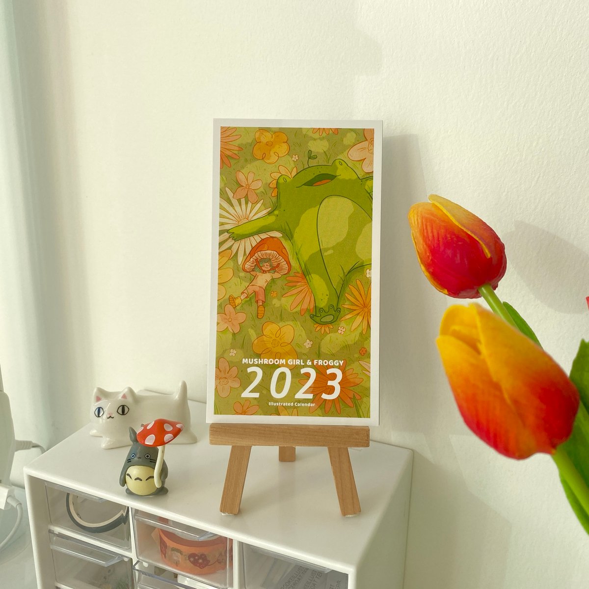 Mushroom Girl Froggy Illustrated Mini Calendar Brookeillust mushroom-girl-froggy-illustrated-mini-calendar-brookeillust
