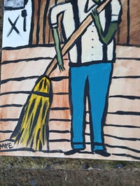 Image 3 of Frog Sweeping Porch