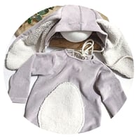 Image 1 of Photoshooting sitter set | Gray Bunny | size 12 months | sitter | easter