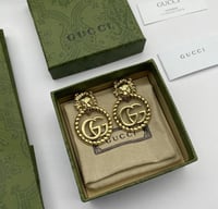 Image 3 of Gucci GG Vintage Lion Round Earrings