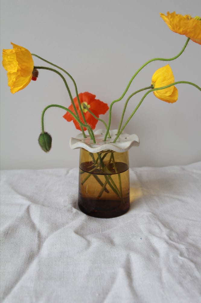 Image of Ikebana Vase Topper - Rippled