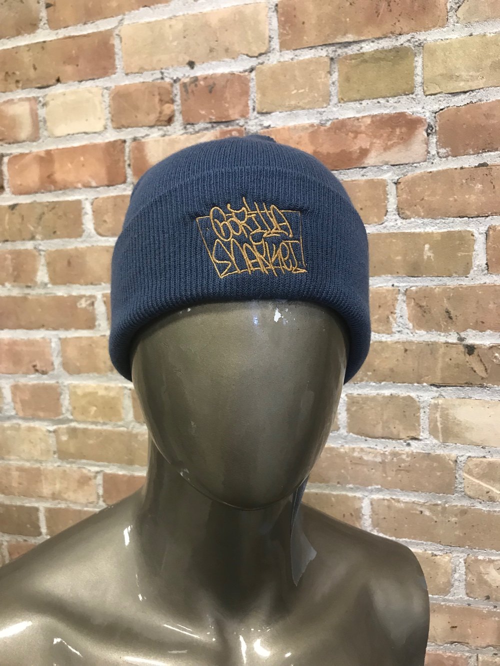 Blue grey gorilla market beanie 