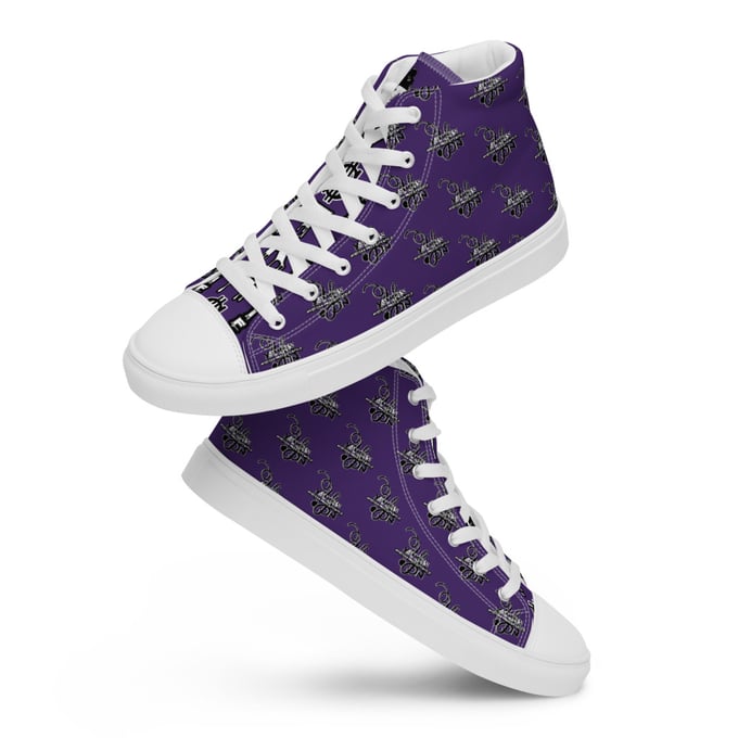 Image of Y$trezzy's 1.1s Special Edition Purple, Black and White High Top Shoes
