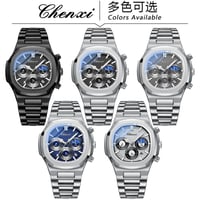 Image 5 of CHENXI 922 New Business Moon Phase Watch For Men Date Quartz Wristwatches With Chronograph Stainless
