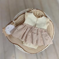 Image 2 of Newborn body-dress - Mathilde - neutral beige| photo props