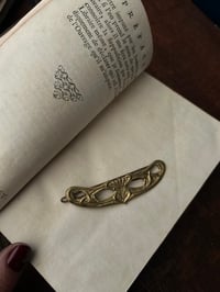 Image 2 of Petite barrette à cheveux d’époque Art Nouveau, en laiton, 1900, rare!