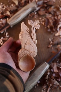 Image 8 of Wolf and Entwined Oak Tree~ Coffee Scoop 