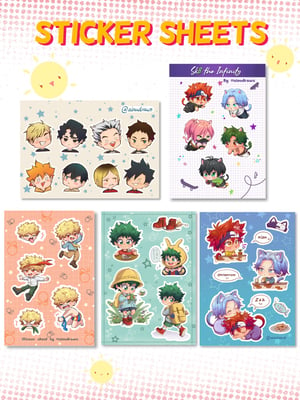 Image of [NEW] Sticker Sheets (Renga, Kagehina, Haikyuu!!)