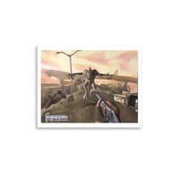 Deathclaw Attack (New Vegas) - Poster Print