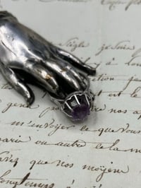 Image 9 of Magnifique bague en argent massif 800 poinçonné, améthyste, début 1900