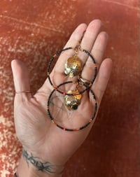 Image 2 of Beaded hoops 