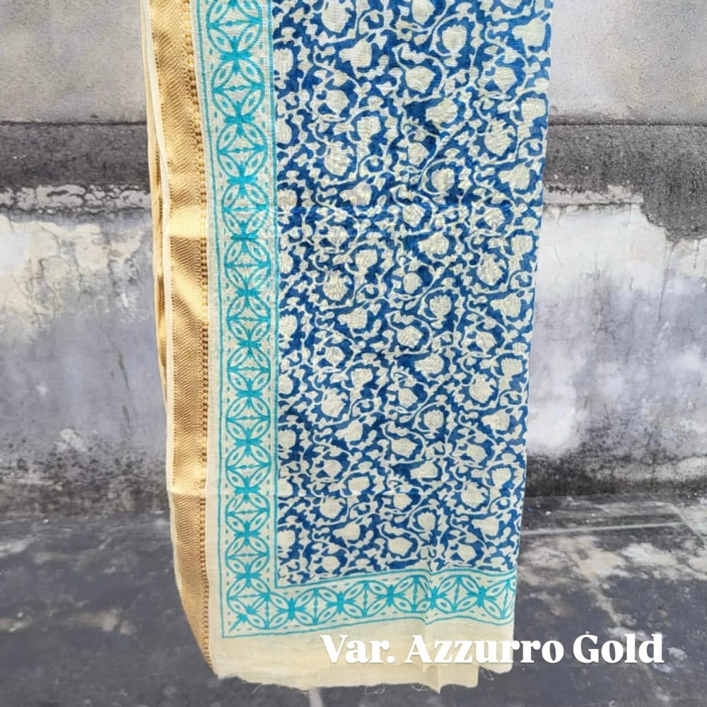Image of PAREO COTONE STAMPATO GOLD