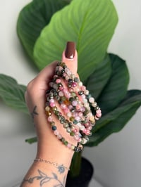 Image 1 of FACETED WATERMELON TOURMALINE BRACELETS 4-5MM