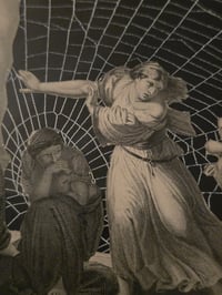 Image 6 of " The judgement of Solomon” 1800s Bible page with preserved web