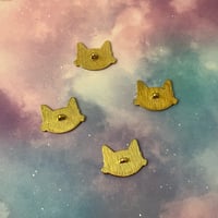 Image 2 of Purple Cat Buttons 4pc