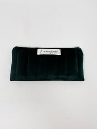 Image 2 of Pochette de transport LA SOLAIRE Matelassé velours vert foncé
