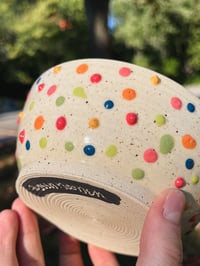 Image 2 of rainbow dot bowl