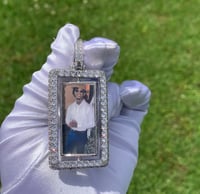 Image 1 of Double rectangle Photo Pendant.