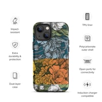 Image 17 of Art Nouveau Inspired Colorful Quartet Boho Hippie Floral Sketch Tough Case for iPhone®