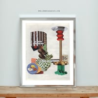 Image 1 of trinkets collage print