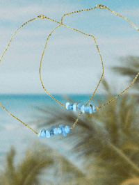 Image 2 of Aquamarine Horizon Necklace