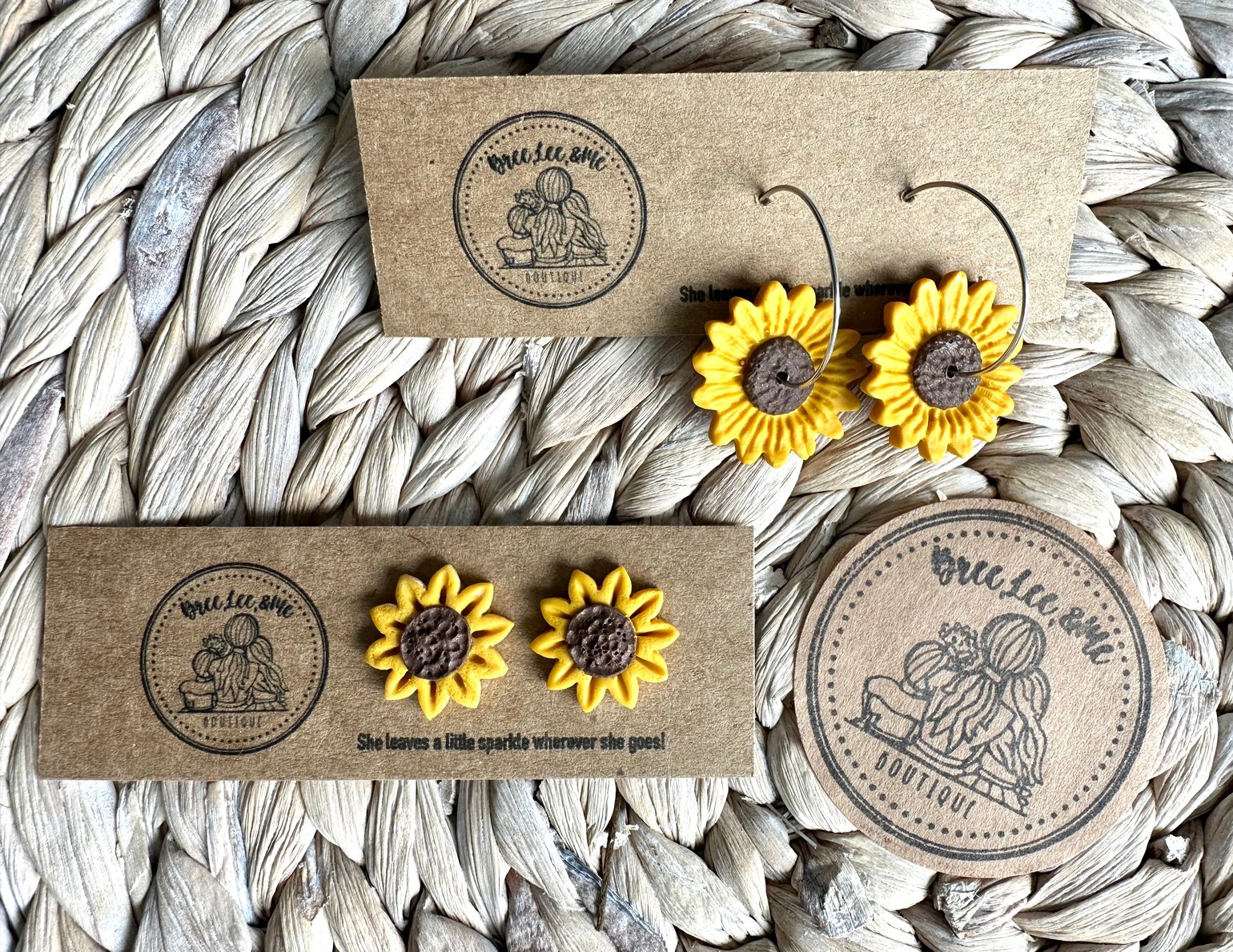 Image of Sunflower Hoops and Studs