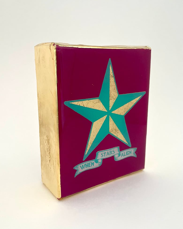 Image of When Stars Align Magenta/Aqua/Gold leaf 