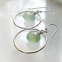 Orbital Aqua Chalcedony Earrings 