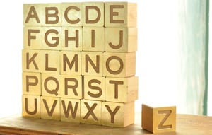 Image of gilded alphabet set