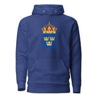 Image 4 of Basic Tre Kronor Unisex Hoodie Clean Back