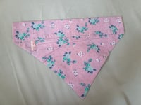 Image 2 of Pink Floral Dog Bandana
