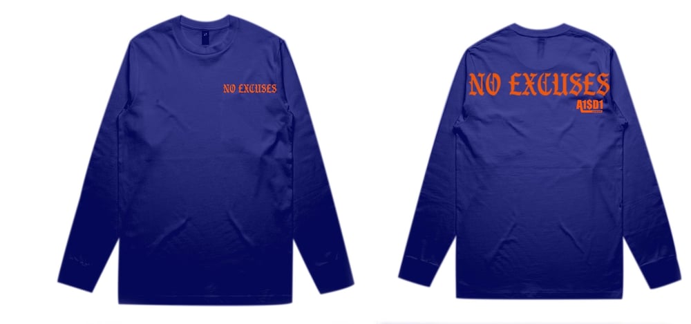 Image of A1$D1 No Excuses Long Sleeve (Royal Blue X Orange) 