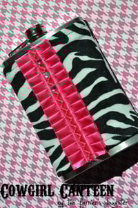 Image of Wild Child Cowgirl Canteen™ Animal print designer hip flask for women
