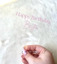 Acrylic Personalised Happy Birthday Cake Topper