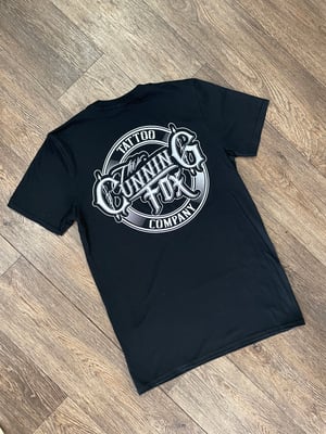 Image of Cunning Fox logo T-shirt (black & white) 
