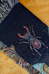 Image 5 of Woven Insect Halloween Blanket – Cotton Fringe Blanket
