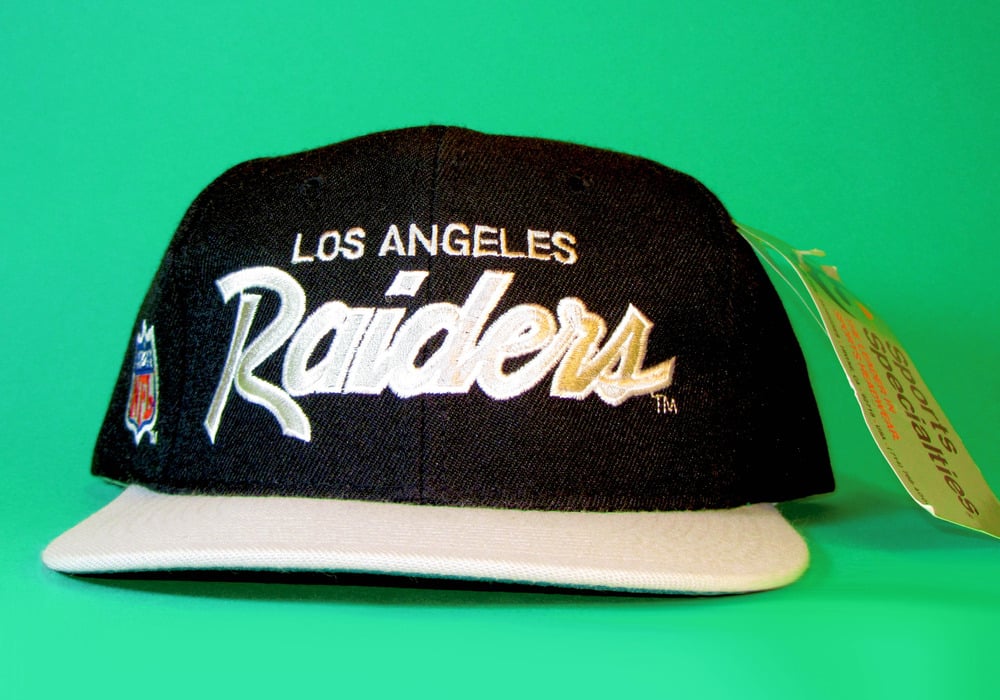 SOLD OUT**The Grail** TISA Los Angeles Raiders Script Sports Specialties  Snapback Hat