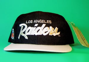 Image of SOLD OUT**The Grail** TISA Los Angeles Raiders Script Sports Specialties Snapback Hat