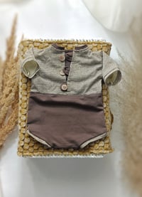 Image 1 of Newborn bodysuit for photo shoots| Andre | brown | photo props